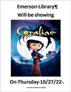 Coraline Movie / Pelicula Coraline 10-27-22